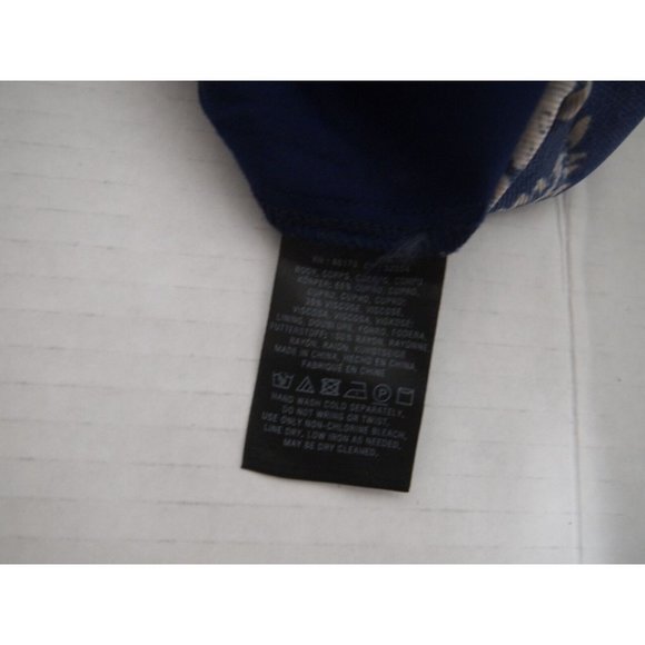 ett:twa Anthropologie Womens Paisley Jumpsuit S Navy Blue Floral Wide Leg - Picture 11 of 11